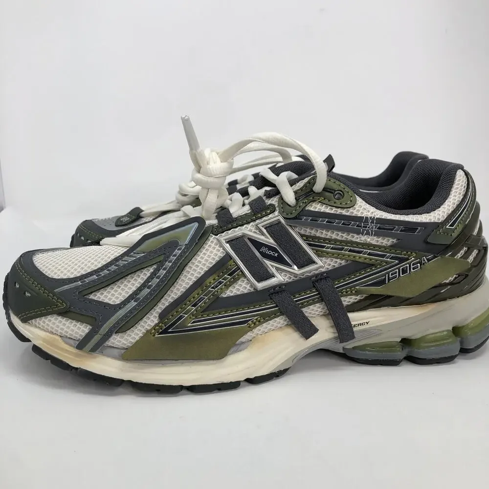 New Balance 1906A Unisex W12.5/M11 Green Mesh Lace Up Casual Sneaker - Picture 6 of 14